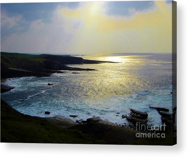Water Acrylic Print featuring the photograph Sunlight on the Bay by Marcia Breznay