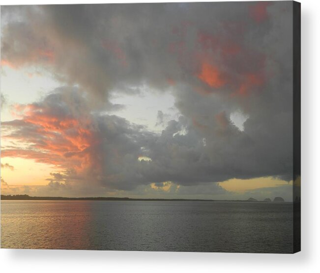 Sunset Acrylic Print featuring the photograph Sunset Before Funnel Cloud 2 by Gallery Of Hope 
