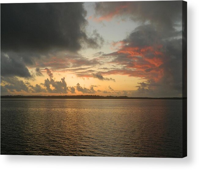 Sunset Acrylic Print featuring the photograph Sunset Before Funnel Cloud 5 by Gallery Of Hope 