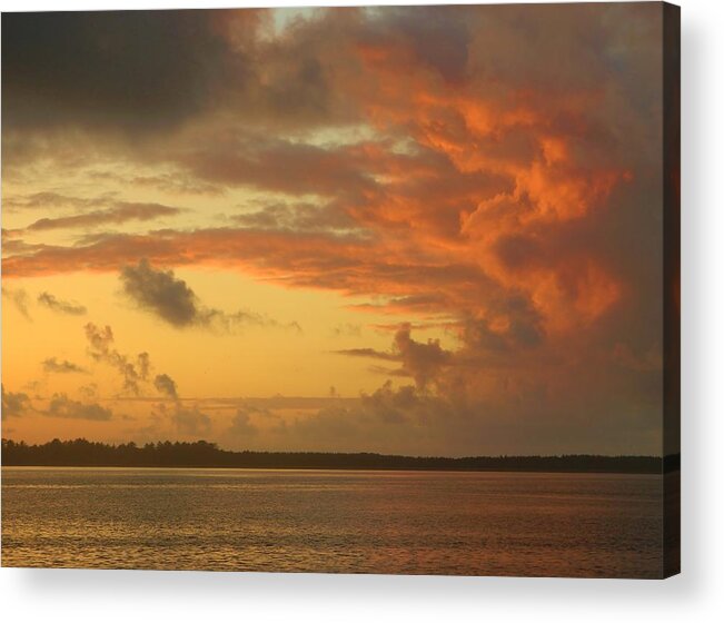 Sunset Acrylic Print featuring the photograph Sunset Before Funnel Cloud by Gallery Of Hope 