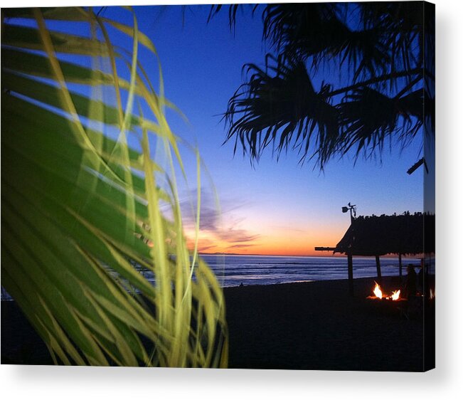 Sunset Acrylic Print featuring the photograph Sunset Fire at Sano by Paul Carter