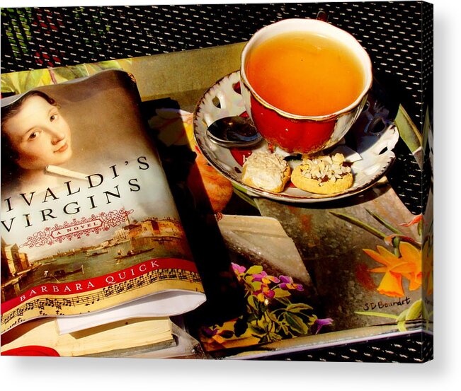 Fine Art Acrylic Print featuring the photograph Tea and a Read by Rodney Lee Williams