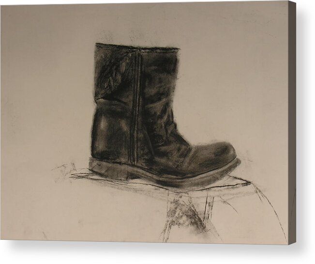 Boot Acrylic Print featuring the painting The Boot by Sheila Mashaw