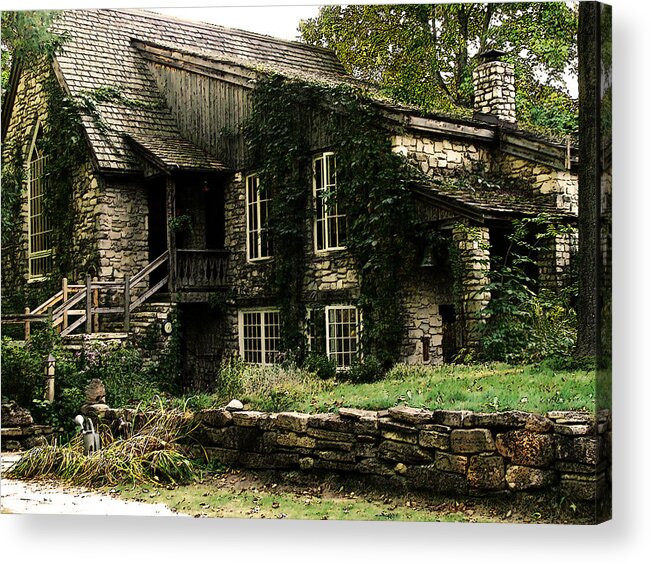 Wisconsin Acrylic Print featuring the digital art The Clearing Lodge by David Blank