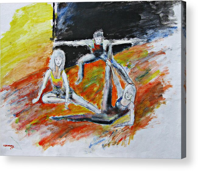 Dance Acrylic Print featuring the painting The Dance audition by Tom Conway