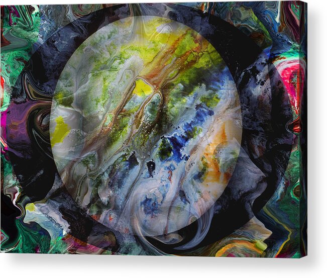 Surrealism Acrylic Print featuring the digital art The Eye Of Silence by Otto Rapp