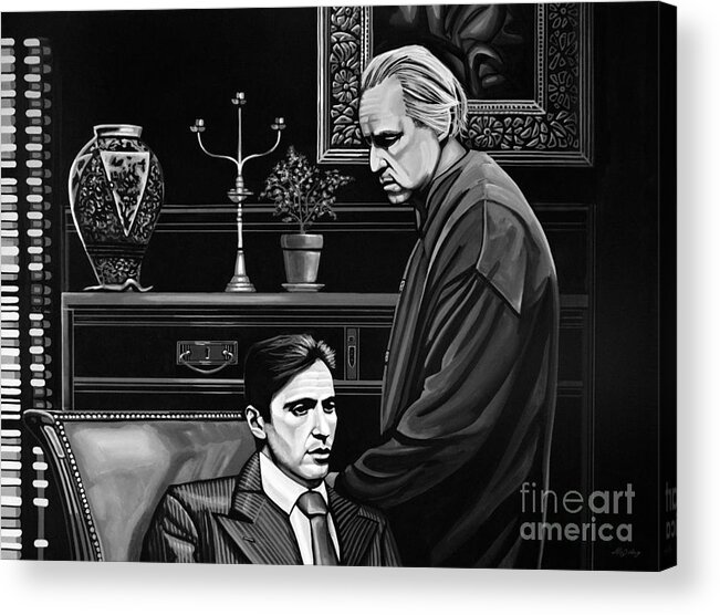 The Godfather Acrylic Print featuring the painting The Godfather by Paul Meijering