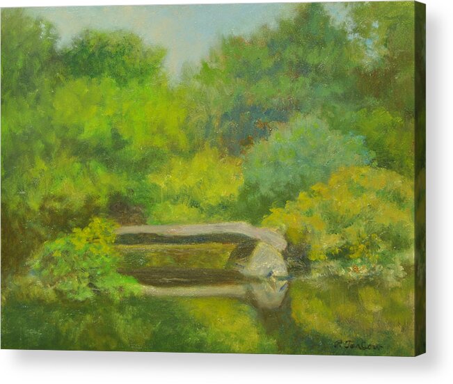Landscape Acrylic Print featuring the painting The Greens of Summer by Phyllis Tarlow