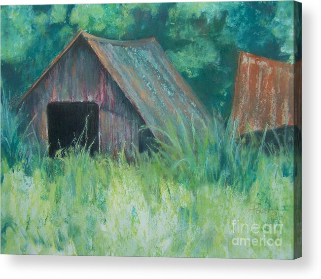 Landscape Acrylic Print featuring the painting The Neighborhood by Mary Lynne Powers