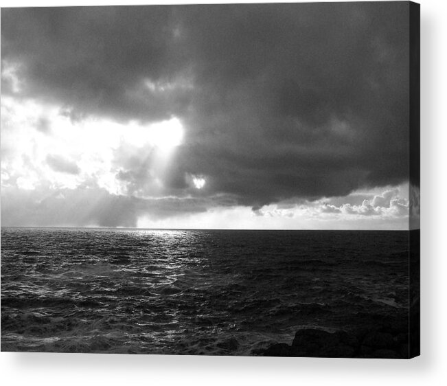 Ocean Acrylic Print featuring the photograph The opening by Heather L Wright