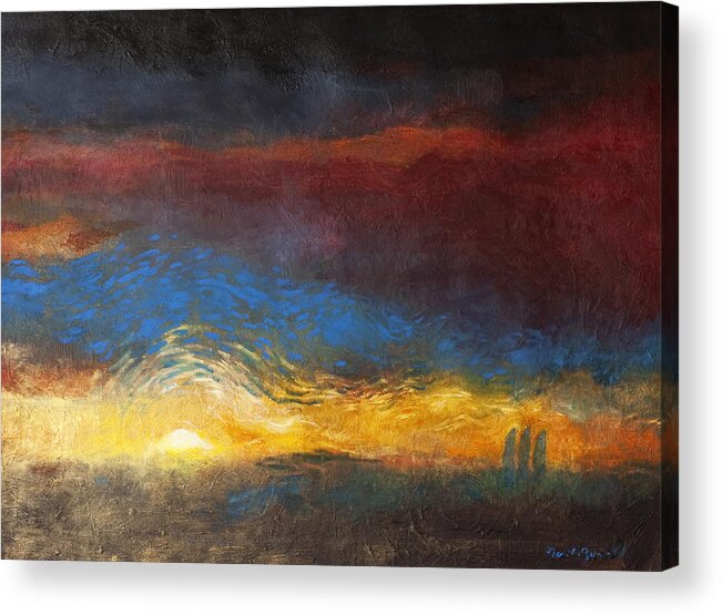 The Road To Emmaus Acrylic Print featuring the painting The Road to Emmaus by Daniel Bonnell