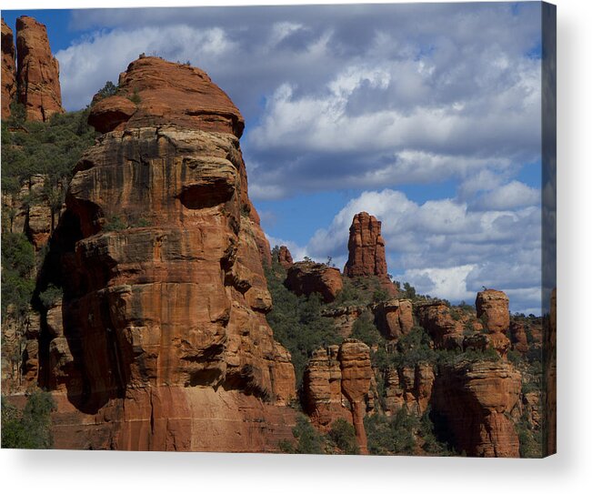 Fay Canyon Acrylic Print featuring the photograph The Rock God of Fay Canyon by Tom Kelly