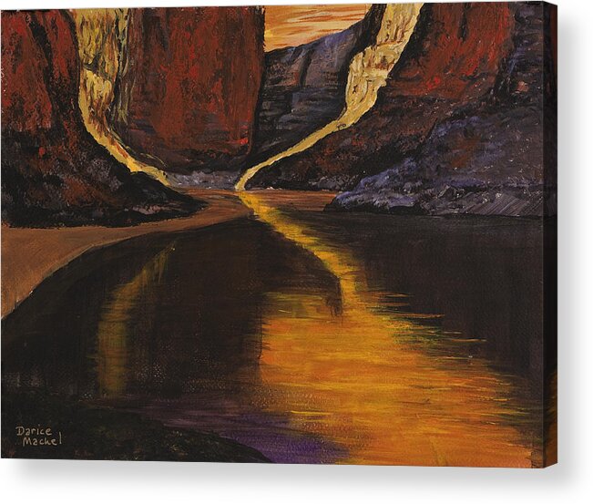 Landscape Acrylic Print featuring the painting Through The Cracks by Darice Machel McGuire