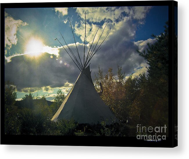 Tipi Acrylic Print featuring the photograph Tipi Morning Color by Jonathan Fine