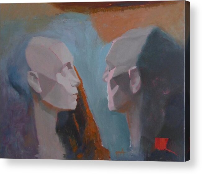 Dummies Acrylic Print featuring the painting To Get to Know You Better by Irena Jablonski