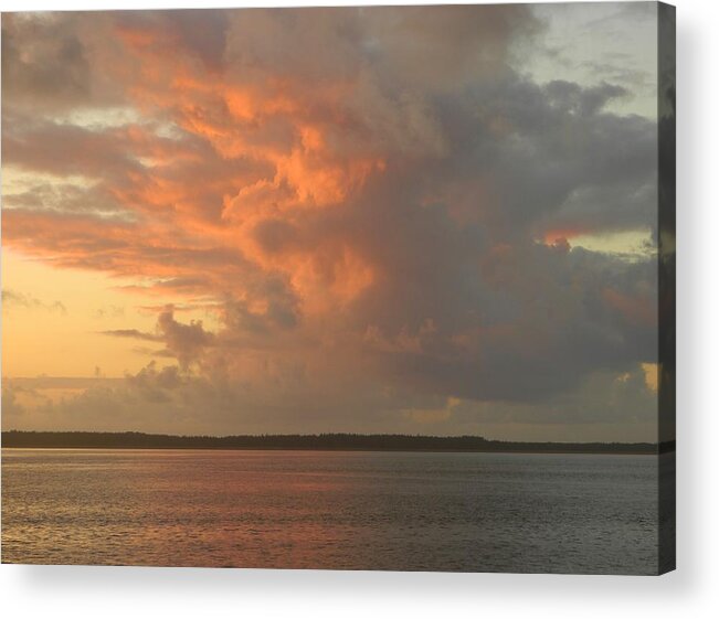 Sunset Acrylic Print featuring the photograph Two Sided Clouds by Gallery Of Hope 
