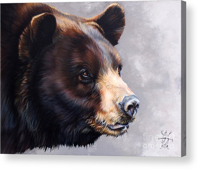 Bear Acrylic Print featuring the painting Ursa Major by J W Baker