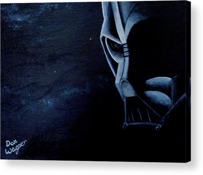 Star Acrylic Print featuring the painting Vader Galaxy by Dan Wagner