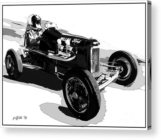 Race Cars Acrylic Print featuring the photograph Vintage 32 by Tom Griffithe