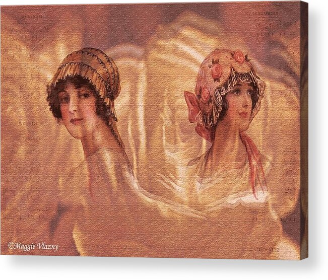 Vintage Victorian Rivals Ii Acrylic Print featuring the digital art Vintage Victorian Rivals II by Femina Photo Art By Maggie