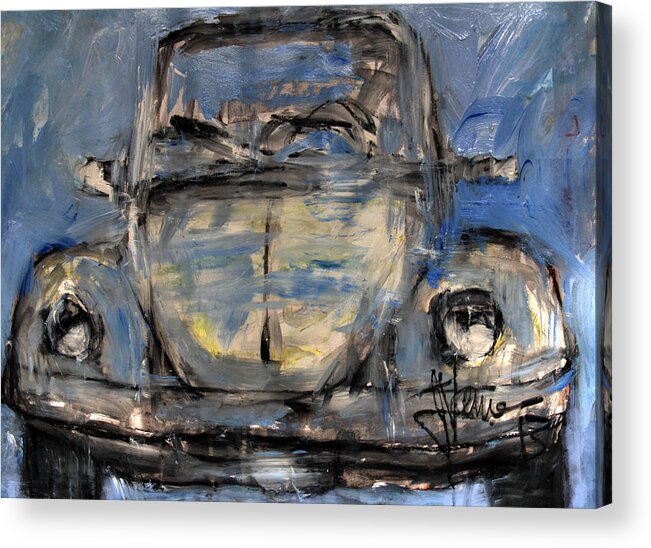 Car Acrylic Print featuring the painting VW Bug by Jim Vance