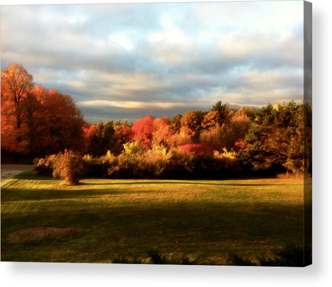 Waupaca Acrylic Print featuring the digital art Waupaca Sunset by David Blank