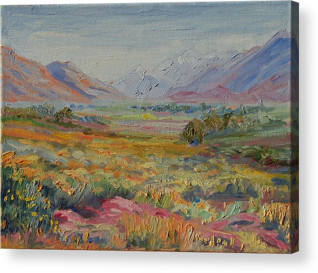 Western Cape Mountains Acrylic Print featuring the painting Western Cape Mountains by Thomas Bertram POOLE