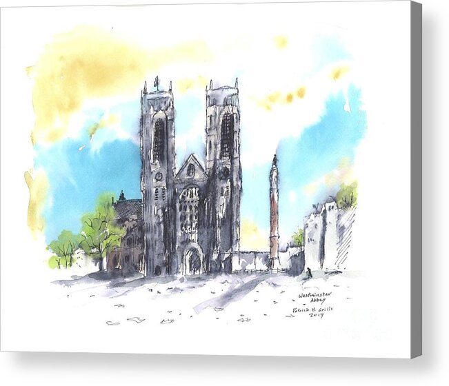 Westminster Acrylic Print featuring the painting Westminster Abbey by Patrick Grills
