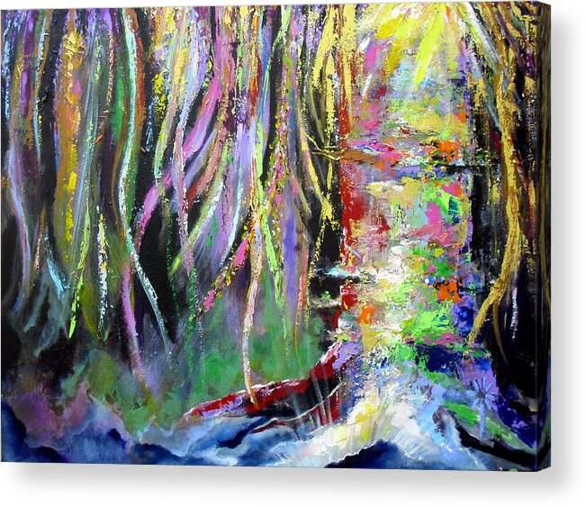 Tree Acrylic Print featuring the painting When Trees Dream by Jodie Marie Anne Richardson Traugott     aka jm-ART