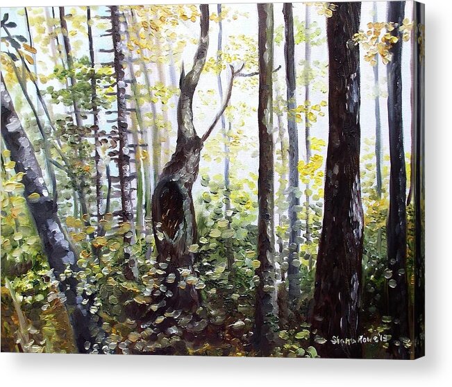 Tree Acrylic Print featuring the painting Where Time Stops by Shana Rowe Jackson