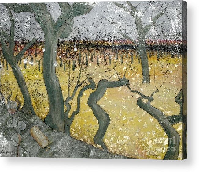 Vineyards Acrylic Print featuring the painting Wine Country by Cynthia Parsons
