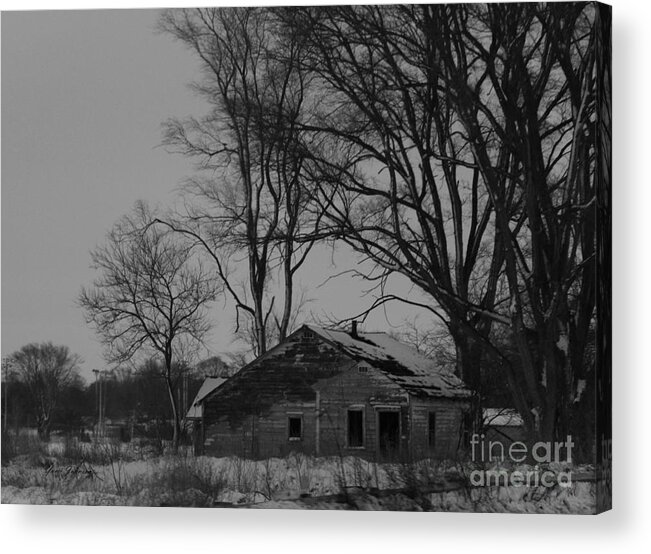 House Acrylic Print featuring the photograph Winter house by Yumi Johnson