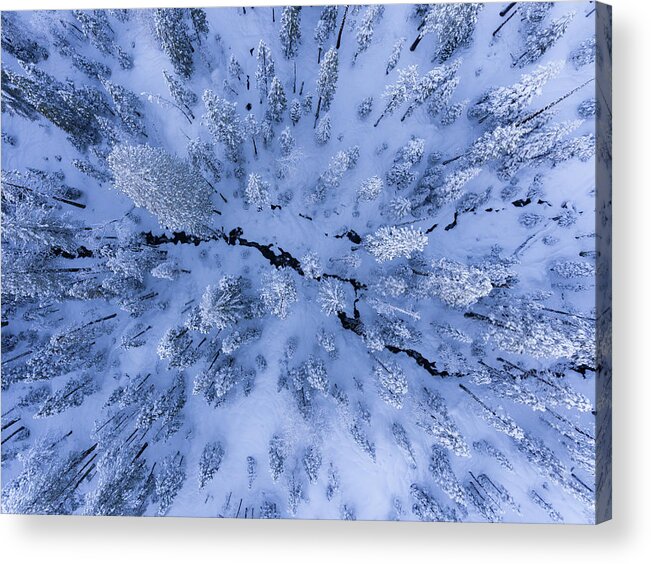 Aerial Acrylic Print featuring the photograph Winter Wonderland by Gerald Macua