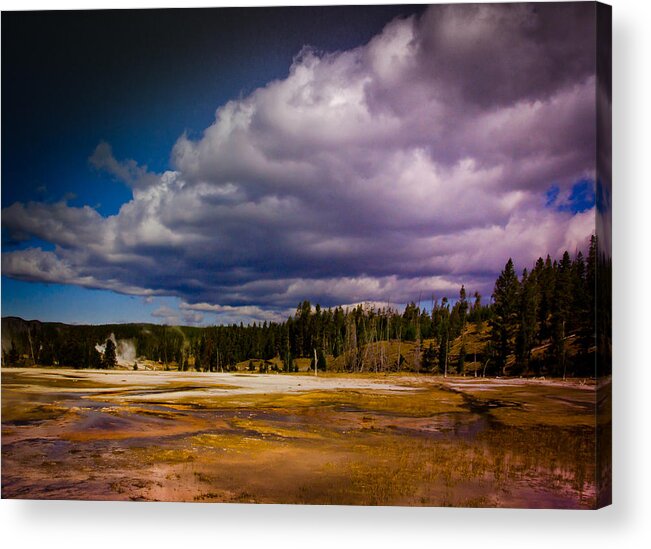 Yellowstone Acrylic Print featuring the photograph Yellowstone in October by Janis Knight