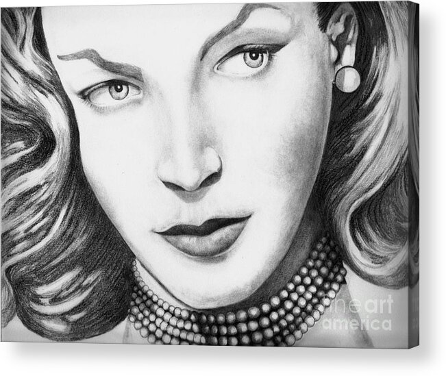 Drawing Acrylic Print featuring the drawing You Know How to Whistle by David Neace CPX