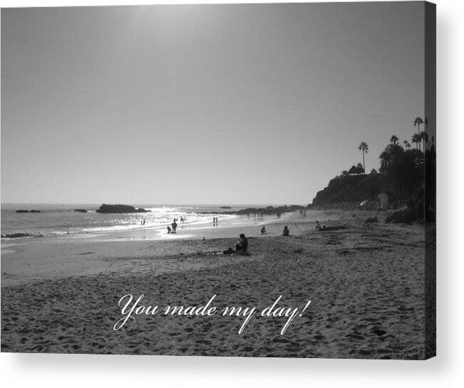 Greeting Card Acrylic Print featuring the photograph You Made My Day by Connie Fox