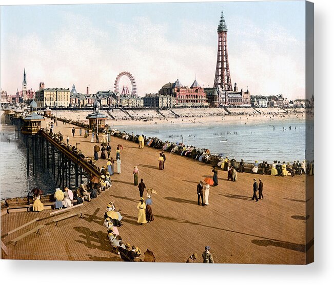 1900 Acrylic Print featuring the photograph ENGLAND: BLACKPOOL, c1900 #1 by Granger