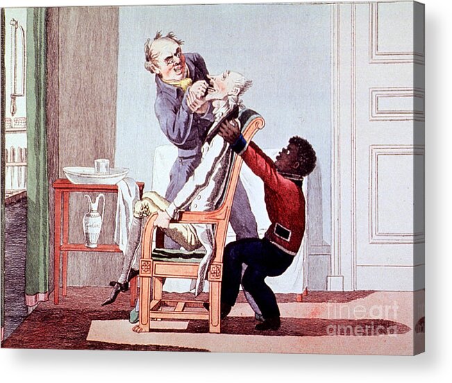 History Acrylic Print featuring the photograph 19th Century Dentistry Tooth Extraction by Science Source
