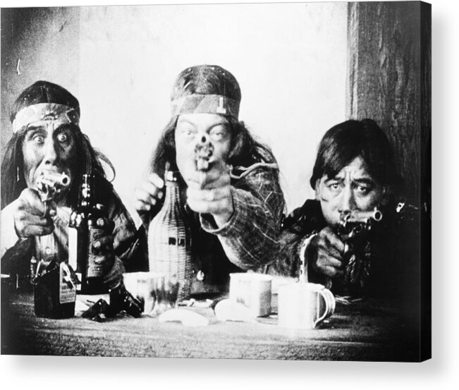-indians/battle- Acrylic Print featuring the photograph Silent Film Still #61 by Granger