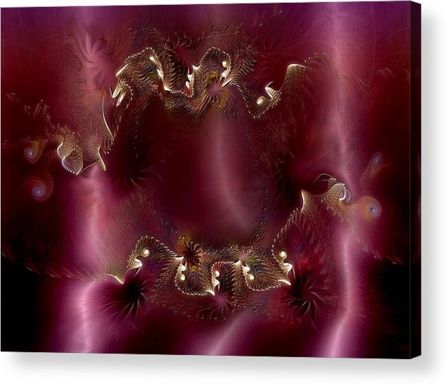 Abstract Acrylic Print featuring the digital art A Knowing Recognition by Casey Kotas
