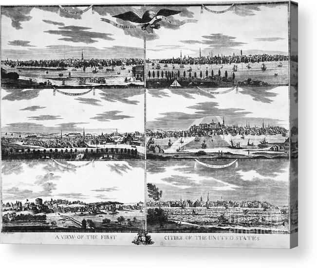 1810 Acrylic Print featuring the photograph AMERICAN CITIES, c1810 by Granger