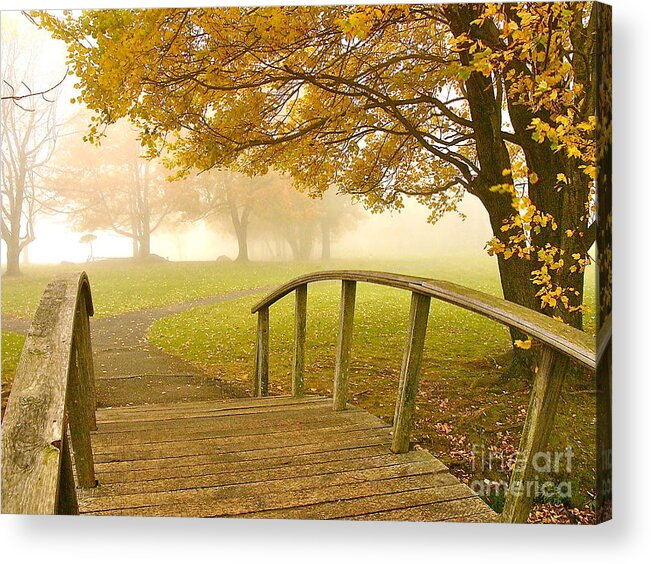 Autumn Acrylic Print featuring the photograph Bridge to Autumn by Parrish Todd