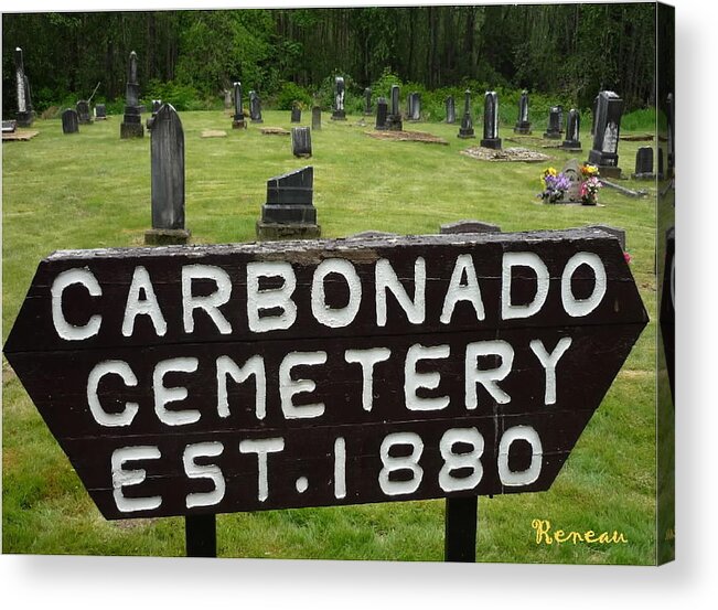 Cemeteries Acrylic Print featuring the photograph Carbonado Cemetery 1880 by A L Sadie Reneau