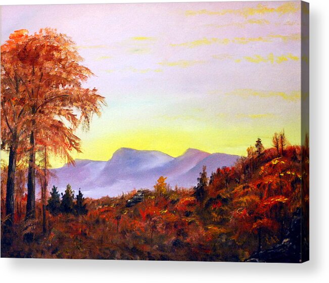 Landscape Acrylic Print featuring the painting Catskills by Phil Burton