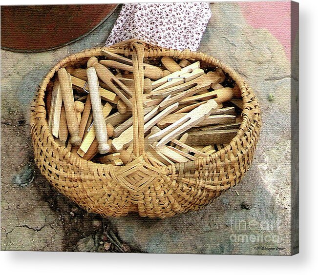 Basket Acrylic Print featuring the photograph Clothes Minded by Cristophers Dream Artistry