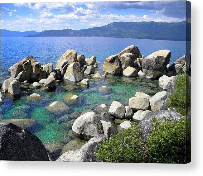Emerald Waters Lake Tahoe Acrylic Print featuring the photograph Emerald Waters Lake Tahoe by Frank Wilson