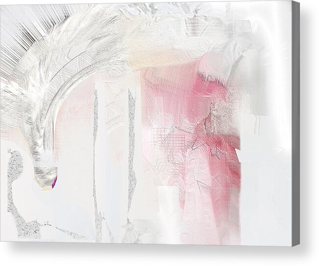 Pink Acrylic Print featuring the digital art Etude In Pink by Davina Nicholas