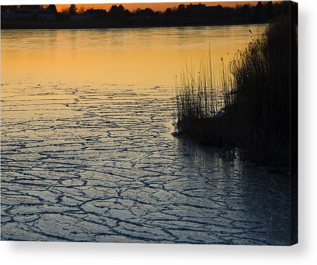 Ice Acrylic Print featuring the photograph Fire and Ice by Cathy Kovarik