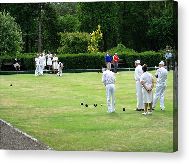 Spring Acrylic Print featuring the photograph Flat Green Bowls at Tamworth by Rod Johnson