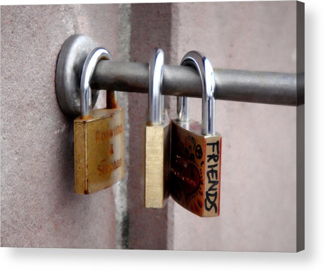 Lock Acrylic Print featuring the photograph Friendship by Roberto Alamino